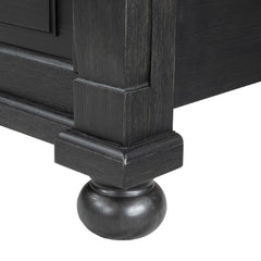 Neue Mills Black/Rustic Oak Eastern King Bed - Ornate Home