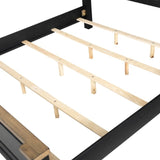 Neue Mills Black/Rustic Oak Eastern King Bed - Ornate Home