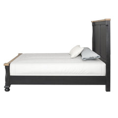 Neue Mills Black/Rustic Oak Queen 4 Piece Bedroom Set - Ornate Home