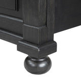 Neue Mills Black/Rustic Oak Queen 5 Piece Bedroom Set w/Chest (N1) - Ornate Home