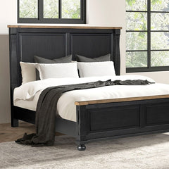 Neue Mills Black/Rustic Oak Queen 5 Piece Bedroom Set w/Chest (N1) - Ornate Home