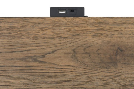 Neue Mills Black/Rustic Oak Queen 5 Piece Bedroom Set w/Chest (N2) - Ornate Home