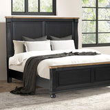 Neue Mills Black/Rustic Oak Queen 5 Piece Bedroom Set w/Chest (N2) - Ornate Home