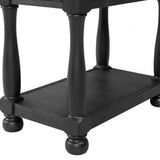 Neue Mills Weathered Black/Brown Chairside Table - Ornate Home