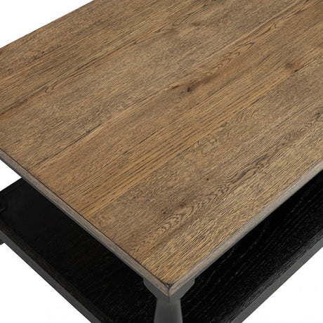 Neue Mills Weathered Black/Brown Coffee Table - Ornate Home
