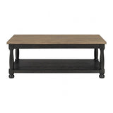 Neue Mills Weathered Black/Brown Coffee Table - Ornate Home