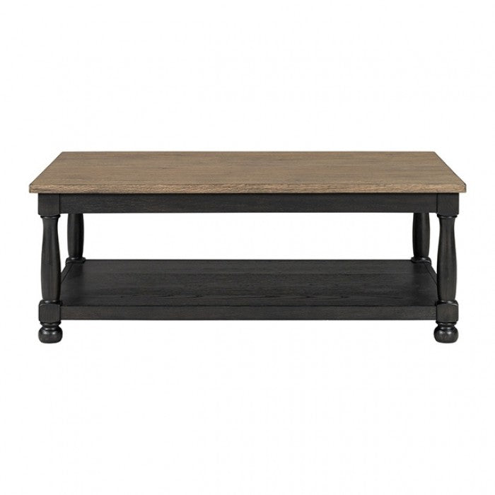 Neue Mills Weathered Black/Brown Coffee Table - Ornate Home