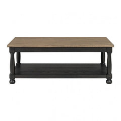 Neue Mills Weathered Black/Brown Coffee Table - Ornate Home