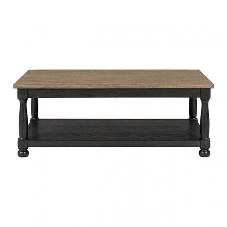 Neue Mills Weathered Black/Brown Coffee Table - Ornate Home
