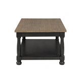 Neue Mills Weathered Black/Brown Coffee Table - Ornate Home