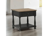 Neue Mills Weathered Black/Brown End Table - Ornate Home