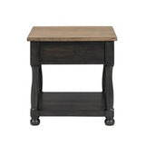 Neue Mills Weathered Black/Brown End Table - Ornate Home