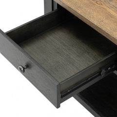 Neue Mills Weathered Black/Brown End Table - Ornate Home