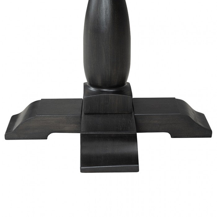 Neue Mills Weathered Black/Brown Round End Table - Ornate Home