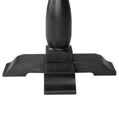 Neue Mills Weathered Black/Brown Round End Table - Ornate Home