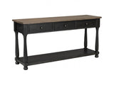 Neue Mills Weathered Black/Brown Sofa Table - Ornate Home