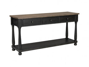 Neue Mills Weathered Black/Brown Sofa Table - Ornate Home