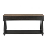 Neue Mills Weathered Black/Brown Sofa Table - Ornate Home