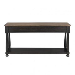 Neue Mills Weathered Black/Brown Sofa Table - Ornate Home