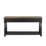 Neue Mills Weathered Black/Brown Sofa Table - Ornate Home