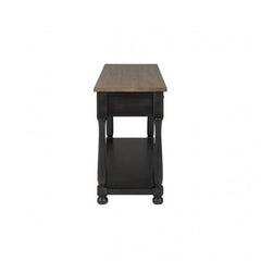Neue Mills Weathered Black/Brown Sofa Table - Ornate Home