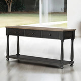 Neue Mills Weathered Black/Brown Sofa Table - Ornate Home