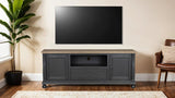 Neue Mills Weathered Black/Brown Tv Stand - Ornate Home
