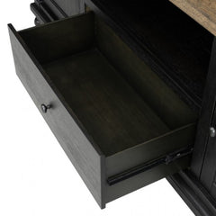 Neue Mills Weathered Black/Brown Tv Stand - Ornate Home