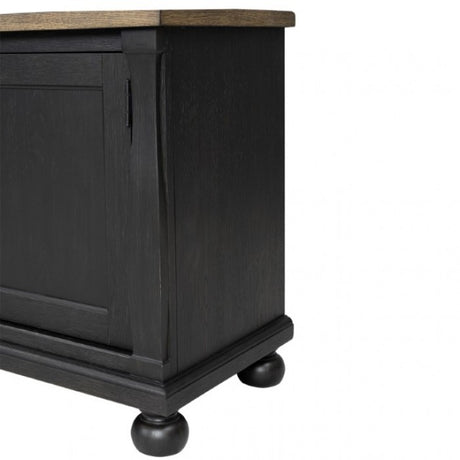 Neue Mills Weathered Black/Brown Tv Stand - Ornate Home