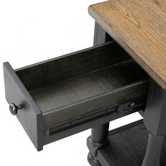 Neue Mills Weathered Black/Brown Tv Stand - Ornate Home