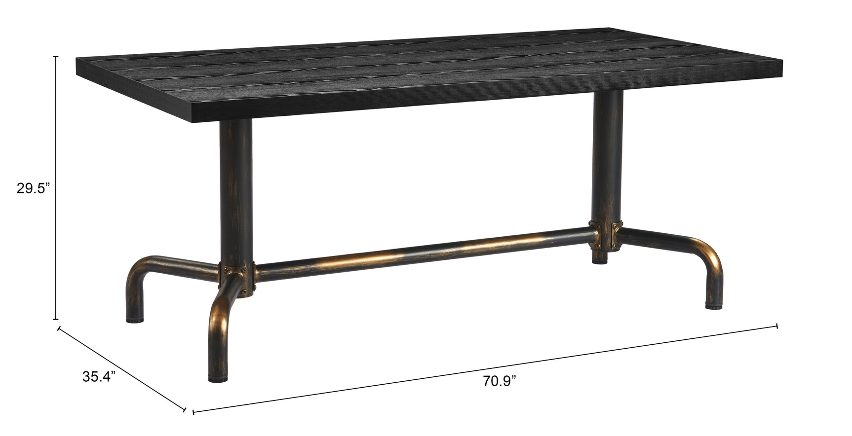 Neum Black Dining Table - Ornate Home
