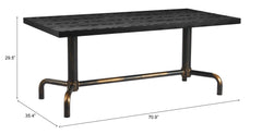 Neum Black Dining Table - Ornate Home