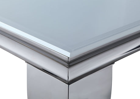 Neuveville White/Chrome 7 Pc. Dining Room Set - Ornate Home