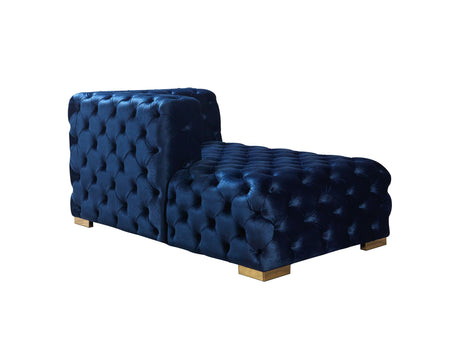 Neva Blue Velvet Double Chaise Sectional - Ornate Home