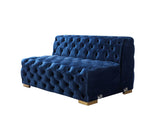 Neva Blue Velvet Double Chaise Sectional - Ornate Home