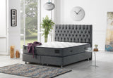 Nevada Grey Storage Bed With Headboard - Ornate Home