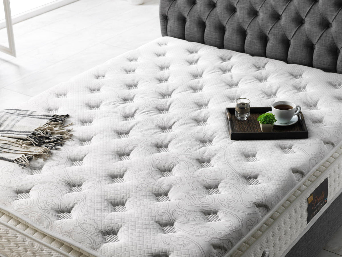 Nevada Grey Storage Bed With Headboard - Ornate Home