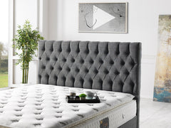 Nevada Grey Storage Bed With Headboard - Ornate Home