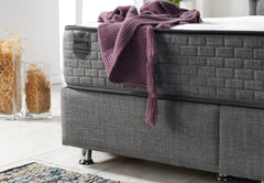 Nevada Grey Storage Bed With Headboard - Ornate Home