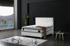 Nevada White Storage Bed With Headboard - Ornate Home