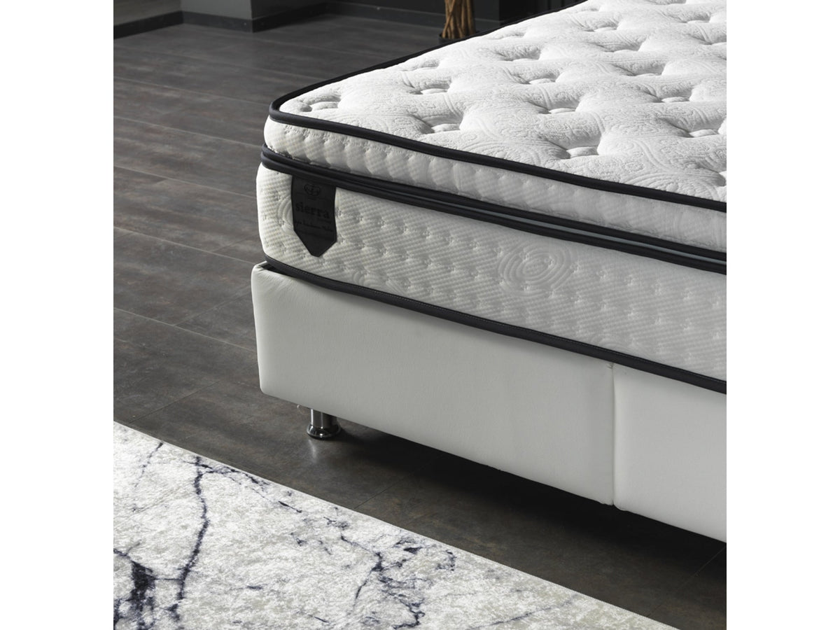 Nevada White Storage Bed With Headboard - Ornate Home