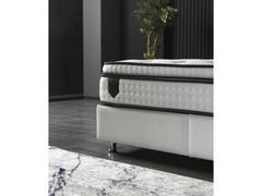 Nevada White Storage Bed With Headboard - Ornate Home