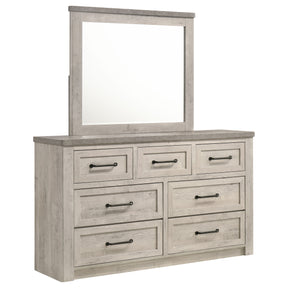 Nevado Grey / Weathered Taupe Dresser With Mirror - Ornate Home
