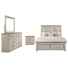 Nevado Grey / Weathered Taupe E King 4 Pc Set - Ornate Home