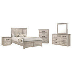 Nevado Grey / Weathered Taupe E King 5 Pc Bedroom Set - Ornate Home