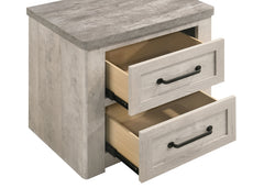 Nevado Grey / Weathered Taupe Nightstand - Ornate Home