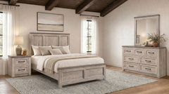 Nevado Grey / Weathered Taupe Queen 4 Pc Set - Ornate Home