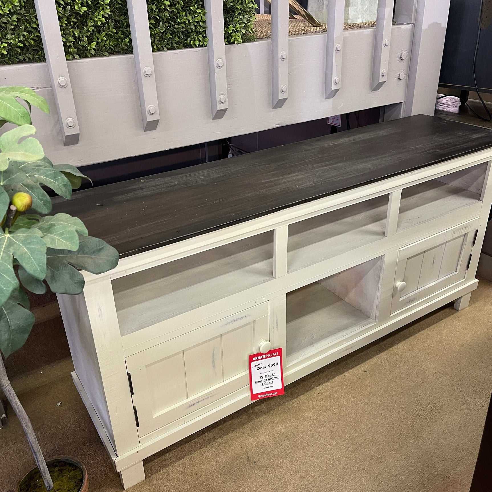 Nevado TV Stand/Console 60" w/ 2 Doors - Ornate Home