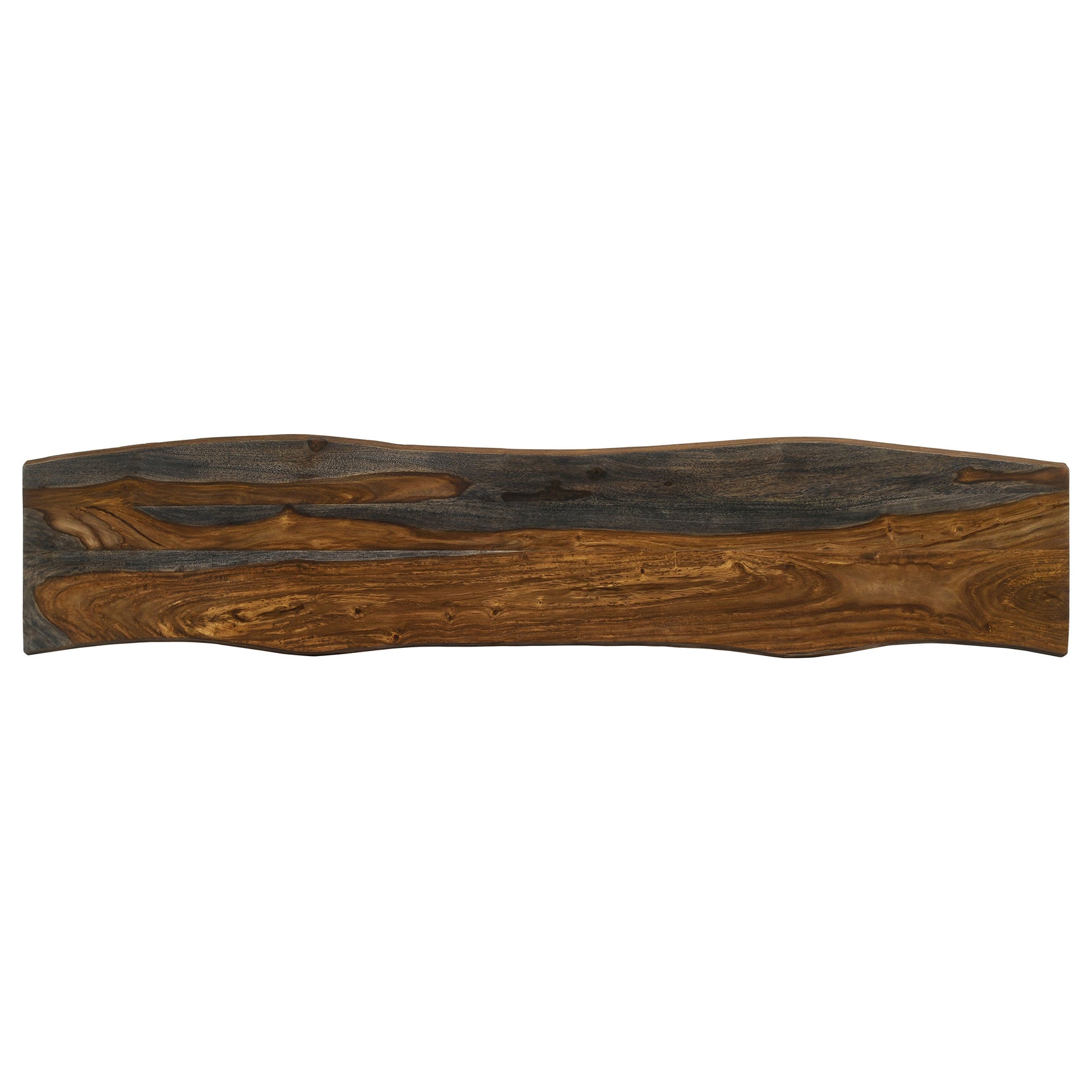 Neve Grey Sheesham Live Edge Wood Dining Bench Hairpin Legs - Ornate Home