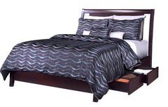 Nevis California King Low Profile Storage Bed in Espresso - Ornate Home